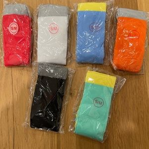 Assorted colors of new, never worn compression socks